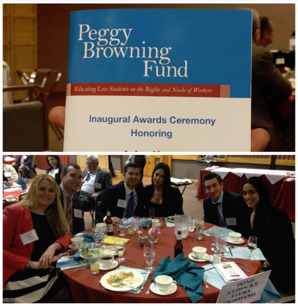 Pond Lehocky supports prominent defenders of workers’ rights at the 2015 Peggy Browning Awards