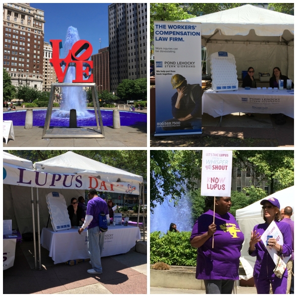 Pond Lehocky rallies in Love Park to help solve the mystery of lupus