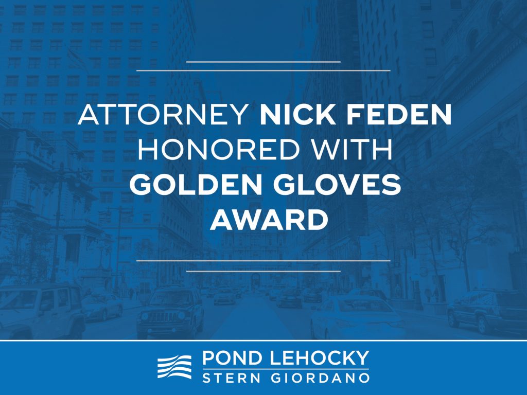 Pond Lehocky Associate Nick Feden Honored with Golden Gloves Award