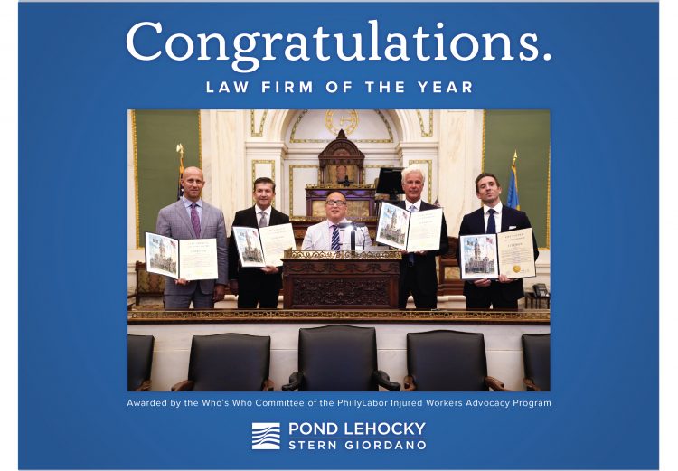 Labor advocacy group honors Pond Lehocky as ‘Firm of the Year’