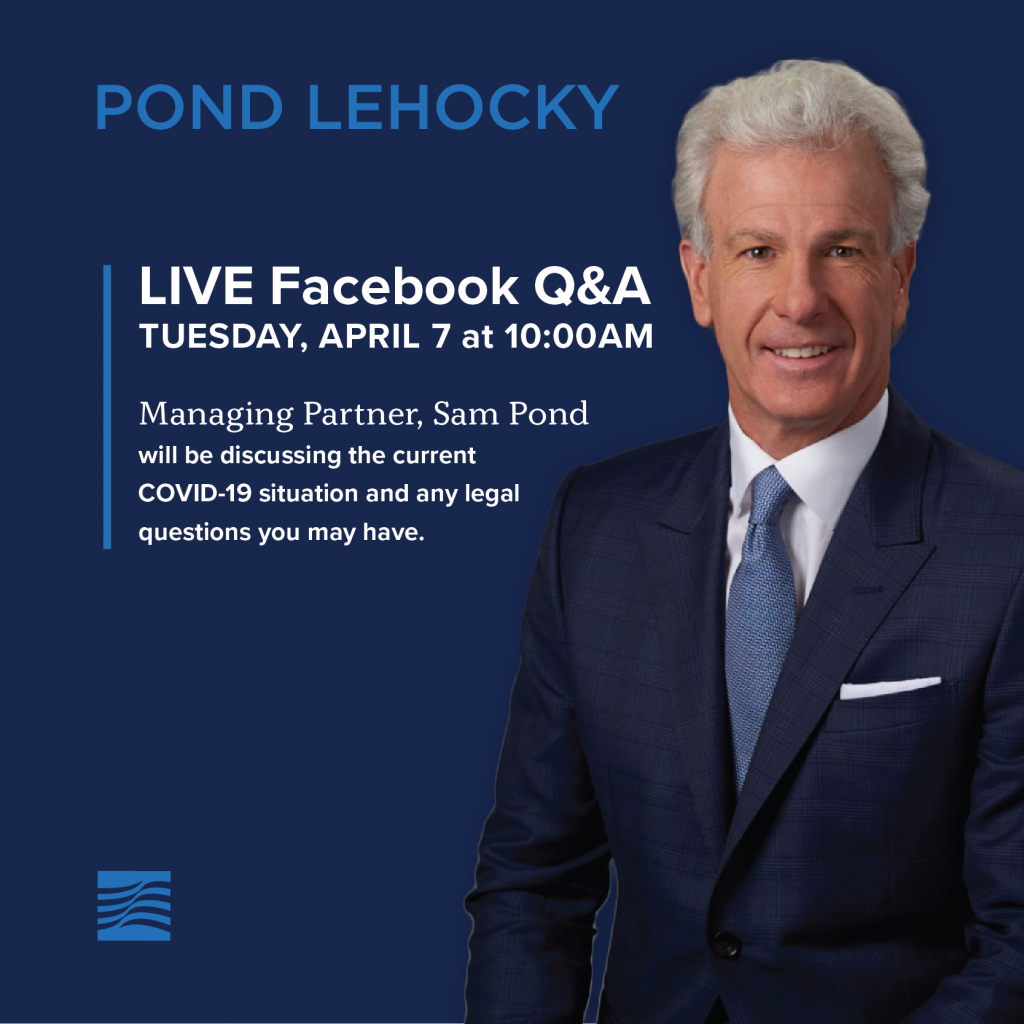 Pond Lehocky Partner’s Sam Pond to host a live Q&A on Facebook