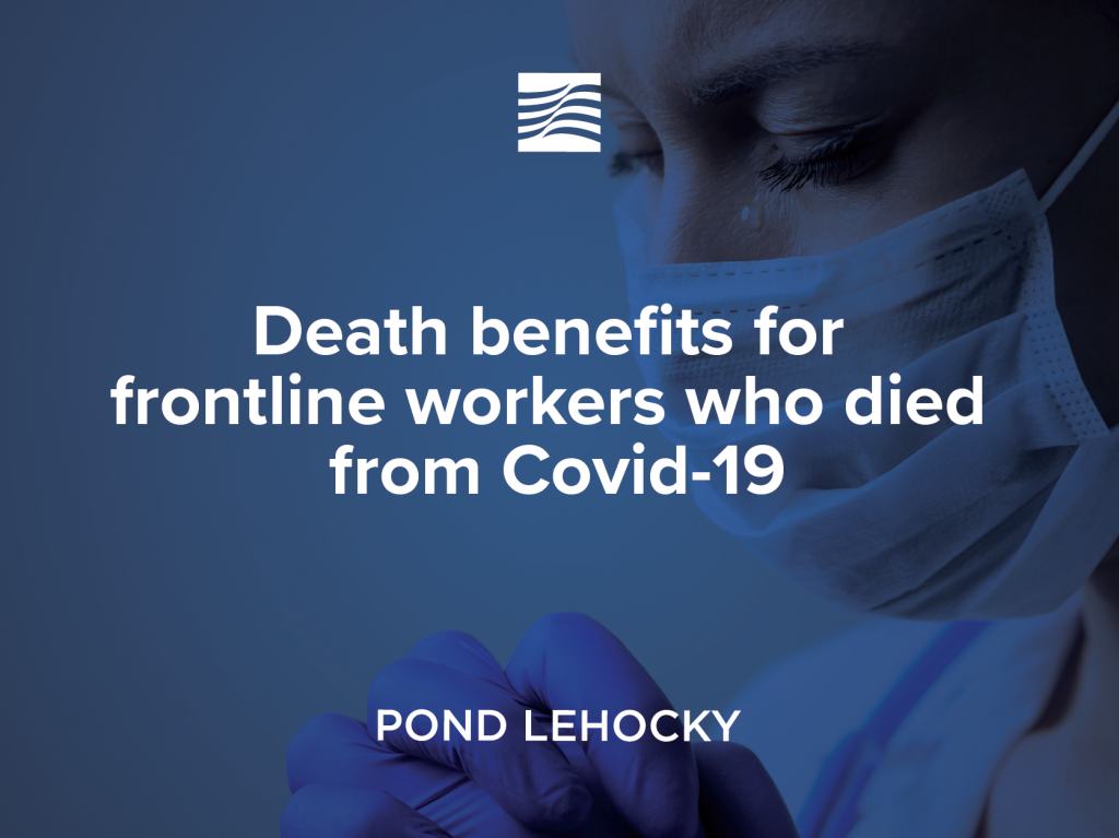Death benefits for frontline workers who died from Covid-19