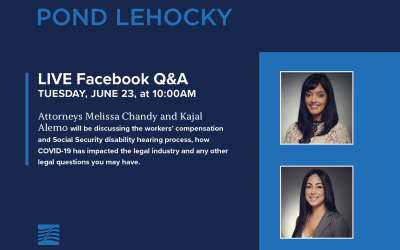 Las abogadas de Pond Lehocky, Kajal Alemo y Melissa R. Chandy, presentarán una sesión de preguntas y respuestas en Facebook Live