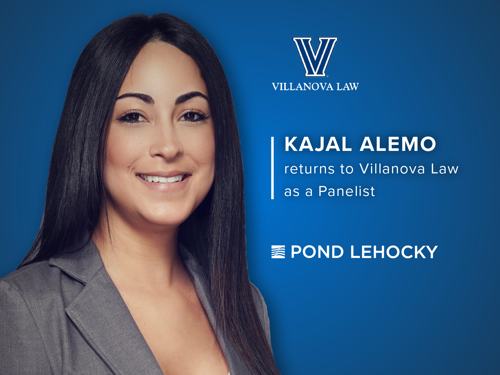 Pond Lehocky Giordano Attorney Kajal Alemo returns to Villanova as Panelist