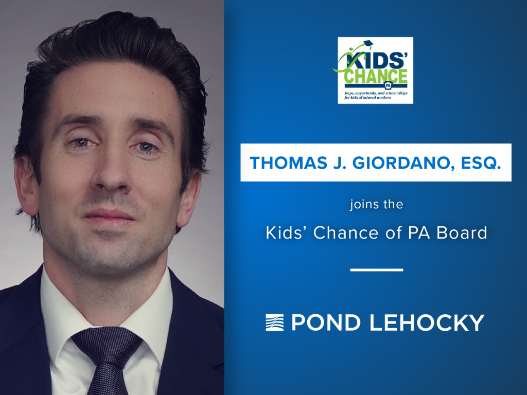 Thomas J. Giordano joins the Kids’ Chance of PA Board