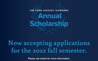 Pond Lehocky Giordano is Accepting Applications for its Sixth Annual Scholarship