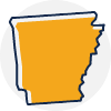 Stylized icon for Arkansas