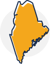 Stylized icon for Maine