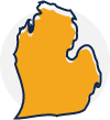 Stylized icon for Michigan