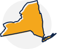 Stylized icon for New York