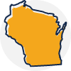 Stylized icon for Wisconsin